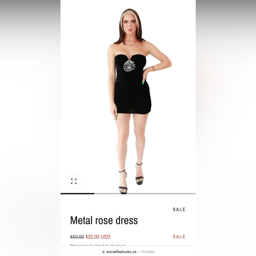 NWT- black velvet dress